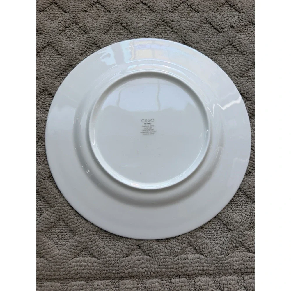 Ciroa BE MERRY (PLATINUM) Salad Plate/Rectangle Serving Plate